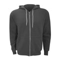 Front - Canvas Unisex Fleece Kapuzenjacke