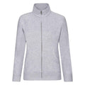 Front - Fruit Of The Loom Damen Lady-Fit Fleece-Sweatshirt-Jacke