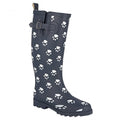 Front - StormWells - Damen Gummistiefel, Pfoten-Muster, Gummi