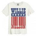 Front - Amplified - "Willie Nelson" T-Shirt für Herren/Damen Unisex