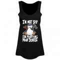 Front - Psycho Penguin Damen Tanktop I`m Not Shy