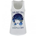 Front - Grindstore Damen Tanktop Music On World Off