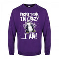 Front - Psycho Penguin - "People Think I´m Crazy" Sweatshirt für Herren