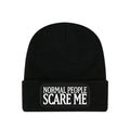 Front - Grindstore - "Normal People Scare Me" Mütze für Herren/Damen Unisex