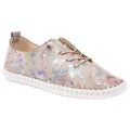 Front - Lunar - Damen Leinenschuhe "Exbury", Floral, Leder