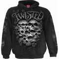 Front - Spiral Direct - "Twisted Skulls" Kapuzenpullover für Herren/Damen Unisex