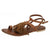 Front - Leather Collection Damen Sandalen mit Zehenriemen und Quasten