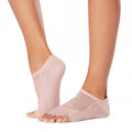 Front - Toesox - "Luna Champagne" Halbzehen-Socken für Damen