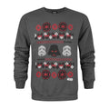 Front - Star Wars Herren Weihnachtspullover mit Darth-Vader-Norwegermuster