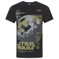 Front - Star Wars Herren Rogue One Metallic Death Star T-Shirt