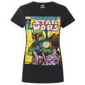 Front - Star Wars Damen Boba Fett Comic T-Shirt