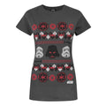 Front - Star Wars Damen Darth Vader Fair Isle Weihnacht T-Shirt