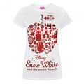 Front - Disney Damen Snow Folien T-Shirt