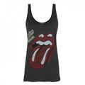 Front - Amplified Damen Rolling-Stones-Tanktop mit Zunge und Autogramm-Design