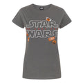 Front - Star Wars Damen The Last Jedi T-Shirt mit Abzeichen-Design