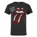 Front - Amplified Herren Rolling Stones Zunge Autogramm T-Shirt