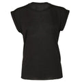 Front - Bella + Canvas Damen Muscle-T-Shirt, gerollte Ärmel