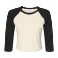 Front - Bella + Canvas - T-Shirt Raglanärmel für Damen 3/4 Ärmel