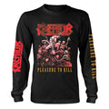 Front - Kreator - "Pleasure To Kill" T-Shirt für Herren/Damen Unisex  Langärmlig