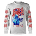 Front - Death - "Leprosy" T-Shirt für Herren/Damen Unisex  Langärmlig