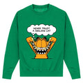 Front - Garfield - "Smiling Cat" Sweatshirt für Herren/Damen Unisex