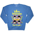 Front - The Beatles - "Yellow Submarine Heads In Circles" Sweatshirt für Herren/Damen Unisex