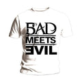 Weiß - Front - Eminem - "Bad Meets Evil" T-Shirt für Herren-Damen Unisex