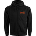 Front - AC/DC - Hoodie mit durchgehendem Reißverschluss Logo für Damen