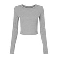 Front - Bella + Canvas - Kurzes Top für Damen Langärmlig