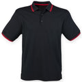 Front - Henbury Herren Coolplus Polo-Hemd, Kurzarm