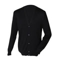 Front - Henbury Herren Feinstrick-Strickjacke mit V-Ausschnitt