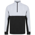 Schwarz - Front - Finden & Hales - Trainingsjacke mit kurzem Reißverschluss für Herren