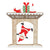 Front - Something Different - Ornament "Falling Santa", aus Holz, weihnachtliches Design