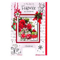 Weiß-Rot-Grün - Front - Simon Elvin - Grußkarte "To My Special Fiancee", weihnachtliches Design 12er-Pack