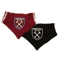 Front - West Ham United FC - Baby Wappen - Lätzchen 2er-Pack