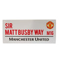 Front - Manchester United FC - Straßenschild "Sir Matt Busby Way"