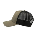 Olive-Schwarz - Lifestyle - Atlantis Rapper Trucker-Kappe mit 5 Paneelen