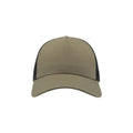 Olive-Schwarz - Pack Shot - Atlantis Rapper Trucker-Kappe mit 5 Paneelen