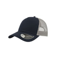 Marineblau-Grau - Front - Atlantis Rapper Trucker-Kappe mit 5 Paneelen