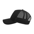 Schwarz-Schwarz - Lifestyle - Atlantis Rapper Trucker-Kappe mit 5 Paneelen