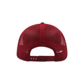 Grau-Rot - Back - Atlantis Rapper Trucker-Kappe mit 5 Paneelen