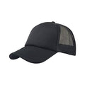 Schwarz-Schwarz - Front - Atlantis Rapper Trucker-Kappe mit 5 Paneelen