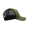 Olive-Schwarz - Side - Atlantis Rapper Trucker-Kappe mit 5 Paneelen