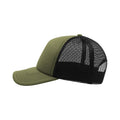 Olive-Schwarz - Lifestyle - Atlantis Rapper Trucker-Kappe mit 5 Paneelen