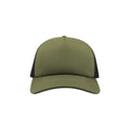 Olive-Schwarz - Pack Shot - Atlantis Rapper Trucker-Kappe mit 5 Paneelen