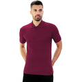 Weinrot - Front - Lässiges Classic Herren Pique Polo