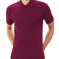 Weinrot - Back - Lässiges Classic Herren Pique Polo