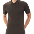 Holzkohle - Back - Lässiges Classic Herren Pique Polo