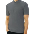 Grau meliert - Back - Lässiges Classic Herren Pique Polo