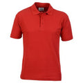 Rot - Front - Lässiges Classic Herren Pique Polo